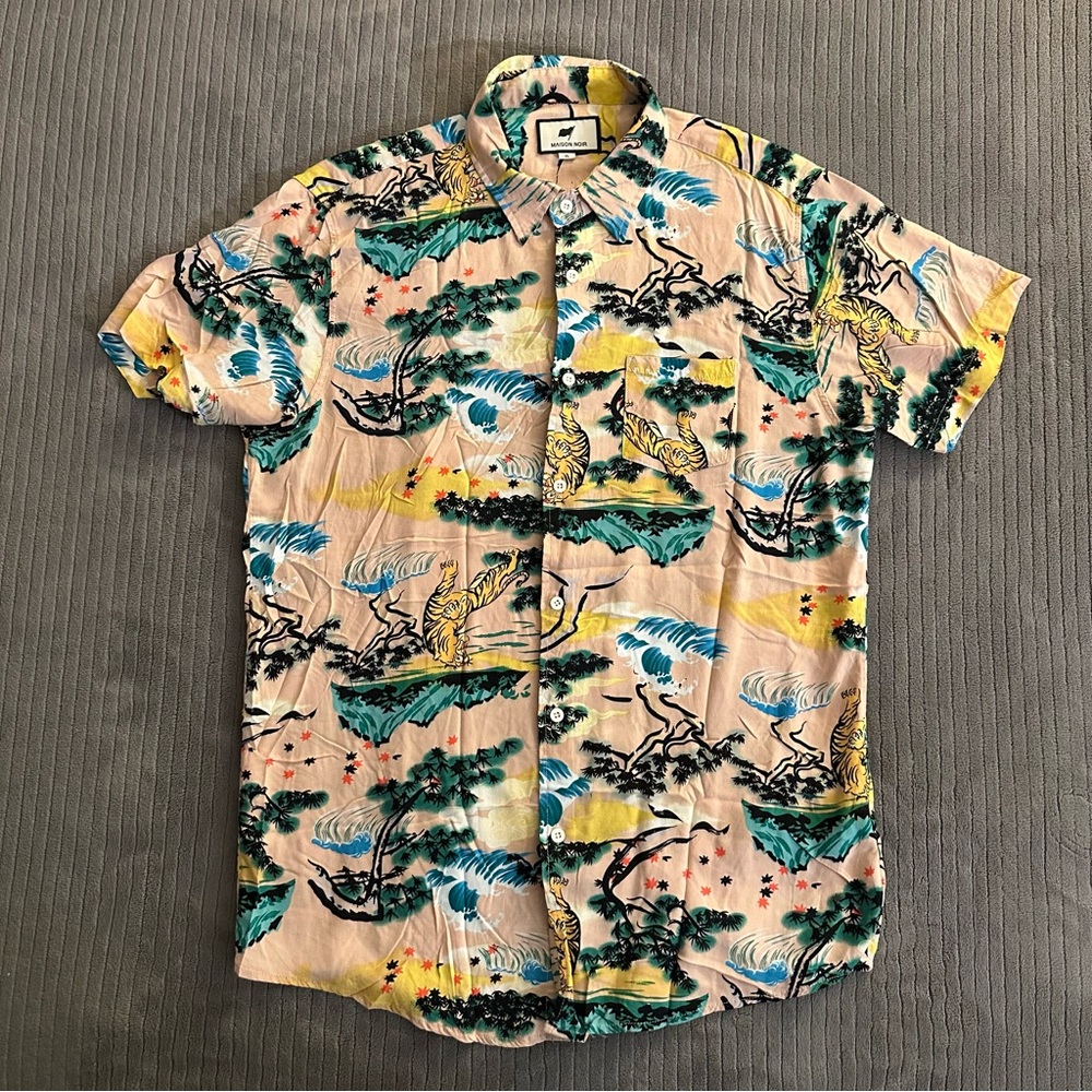 Tropical Print Men's Shirt